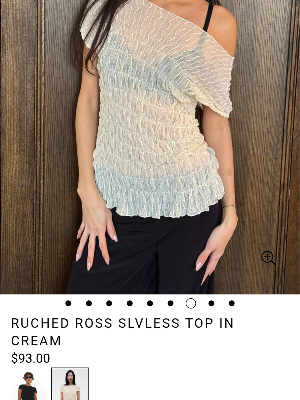 Find Me Now The Label Ruched Cream Top Xl - Picture 8 of 8